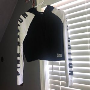 pink cropped hoodie!